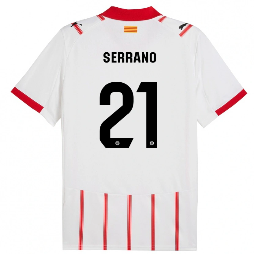 Danxen Hombre Camiseta Ot Serrano #21 Blanco Rojo 1ª Equipación 2025/26 La Camisa México