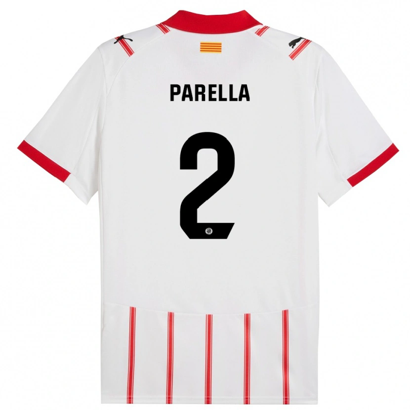 Danxen Hombre Camiseta Virginia Parella #2 Blanco Rojo 1ª Equipación 2025/26 La Camisa México