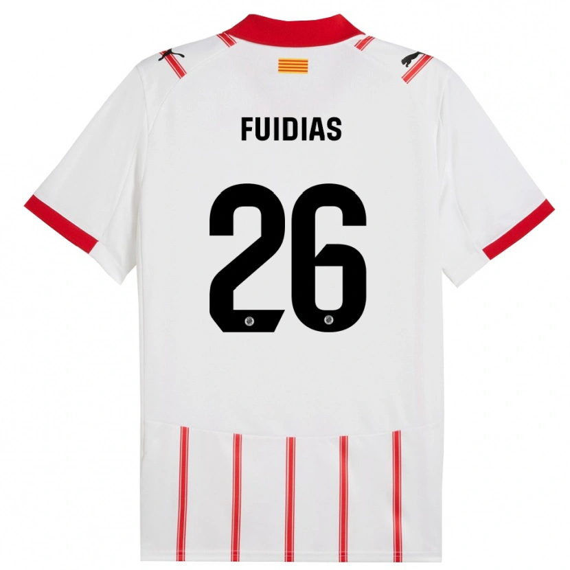 Danxen Hombre Camiseta Toni Fuidias #26 Blanco Rojo 1ª Equipación 2025/26 La Camisa México