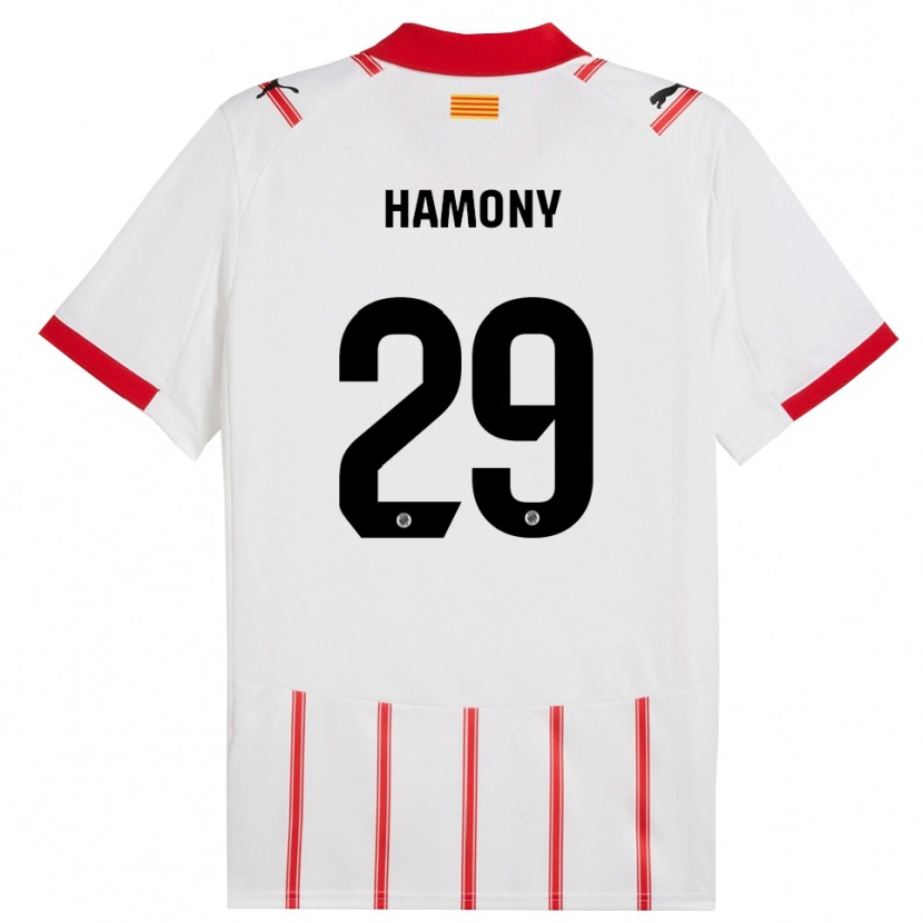 Danxen Hombre Camiseta Mohammed Hamony #29 Blanco Rojo 1ª Equipación 2025/26 La Camisa México
