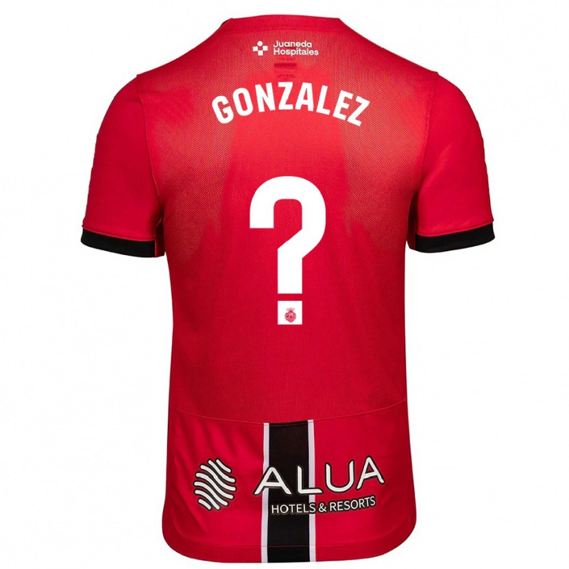 Danxen Hombre Camiseta Adrià González #0 Rojo Negro 1ª Equipación 2025/26 La Camisa México