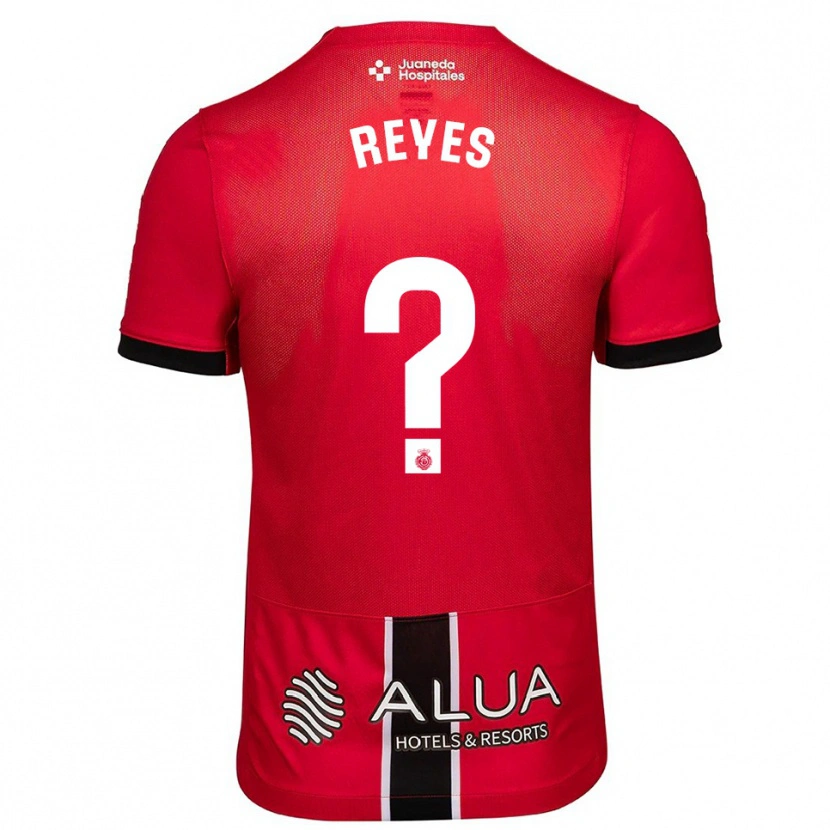Danxen Hombre Camiseta Borja Reyes #0 Rojo Negro 1ª Equipación 2025/26 La Camisa México
