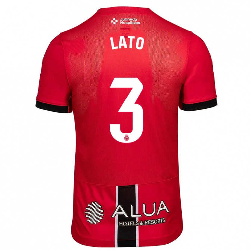 Danxen Hombre Camiseta Toni Lato #3 Rojo Negro 1ª Equipación 2025/26 La Camisa México