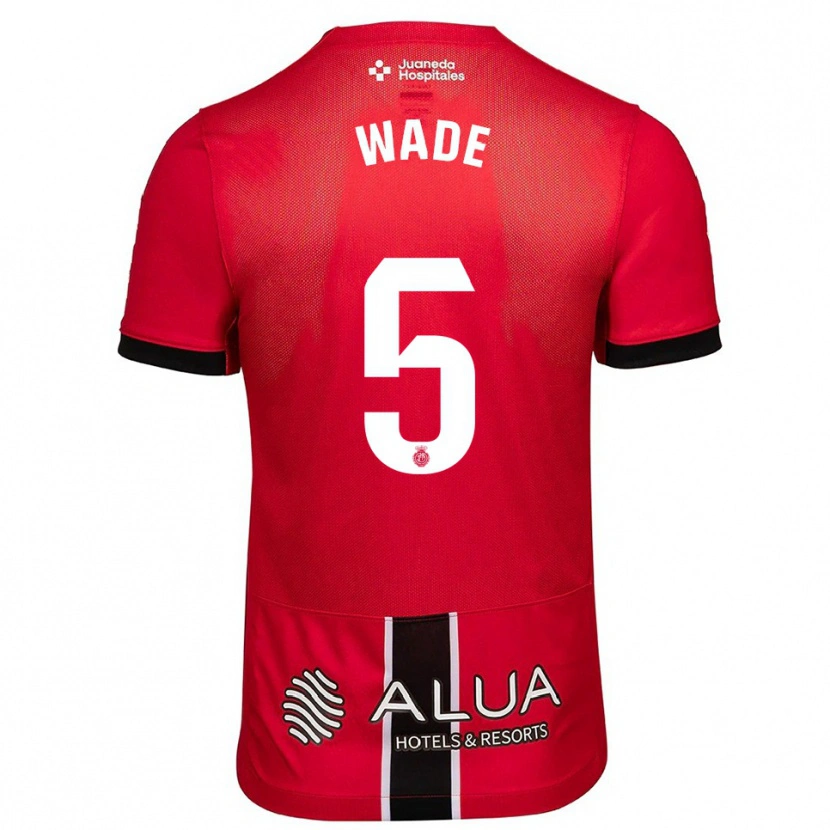 Danxen Hombre Camiseta Sebas Wade #5 Rojo Negro 1ª Equipación 2025/26 La Camisa México