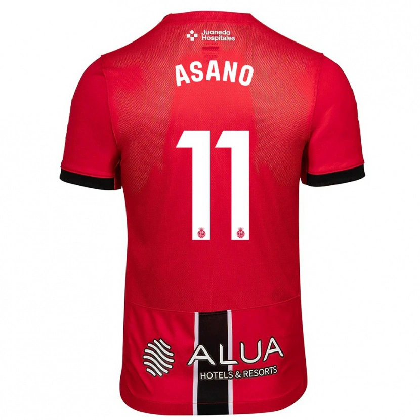 Danxen Hombre Camiseta Takuma Asano #11 Rojo Negro 1ª Equipación 2025/26 La Camisa México