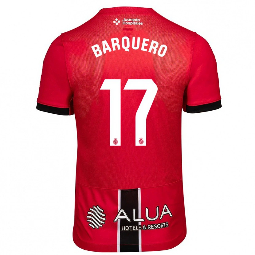 Danxen Hombre Camiseta Adrián Barquero #17 Rojo Negro 1ª Equipación 2025/26 La Camisa México
