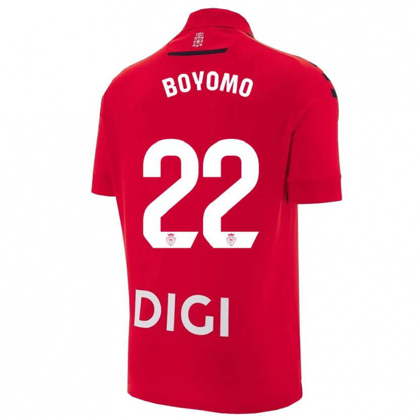 Danxen Hombre Camiseta Enzo Boyomo #22 Rojo Negro 1ª Equipación 2025/26 La Camisa México