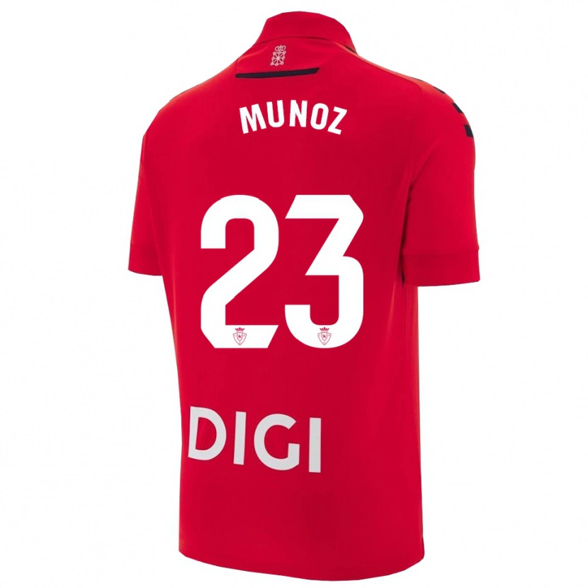 Danxen Hombre Camiseta Víctor Muñoz #23 Rojo Negro 1ª Equipación 2025/26 La Camisa México