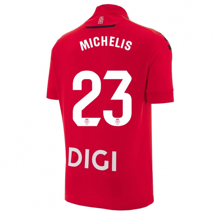 Danxen Hombre Camiseta Nikolaos Michelis #23 Rojo Negro 1ª Equipación 2025/26 La Camisa México