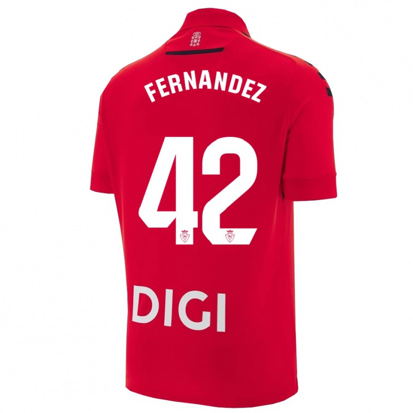 Danxen Hombre Camiseta Rafa Fernández #42 Rojo Negro 1ª Equipación 2025/26 La Camisa México