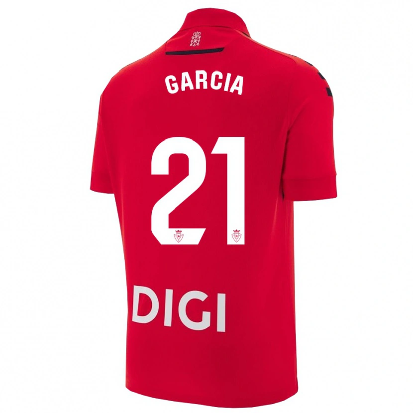 Danxen Hombre Camiseta Jon García #21 Rojo Negro 1ª Equipación 2025/26 La Camisa México
