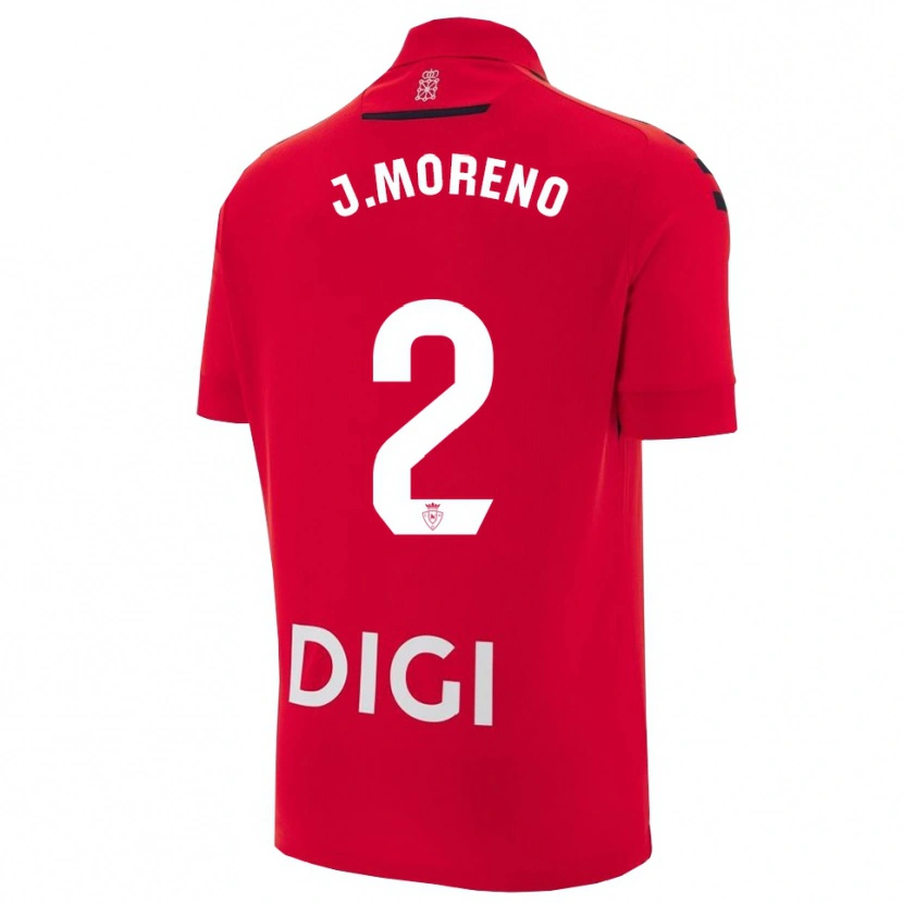 Danxen Hombre Camiseta Jorge Moreno #2 Rojo Negro 1ª Equipación 2025/26 La Camisa México