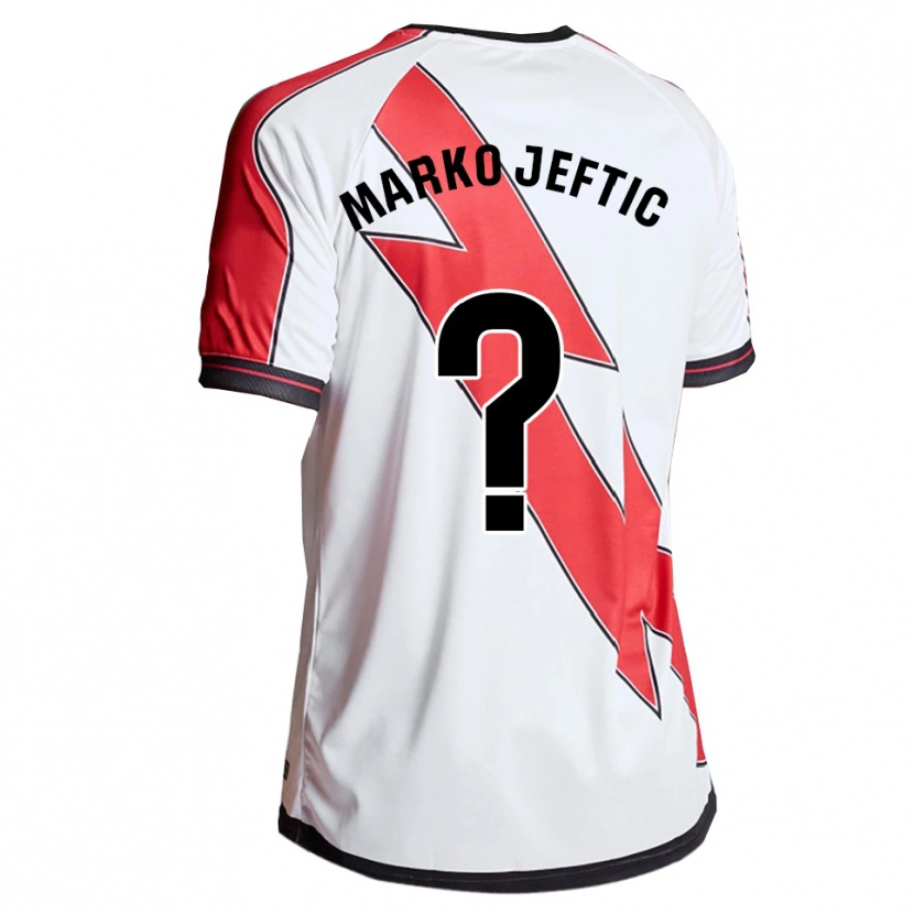 Danxen Hombre Camiseta Marko Jeftic #0 Blanco Rojo 1ª Equipación 2025/26 La Camisa México