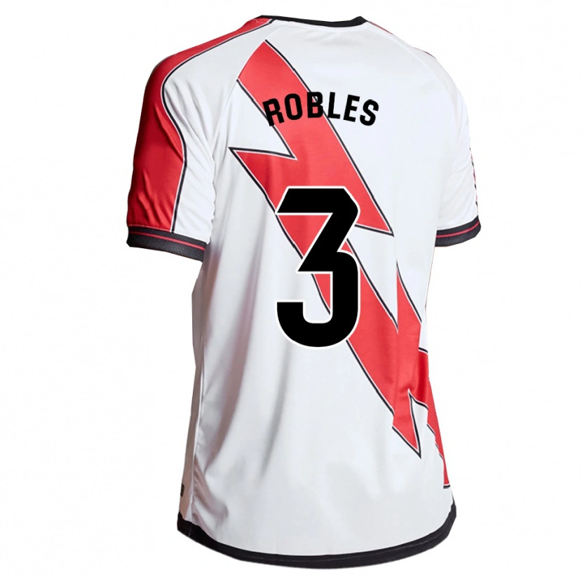 Danxen Hombre Camiseta Diego Robles #3 Blanco Rojo 1ª Equipación 2025/26 La Camisa México