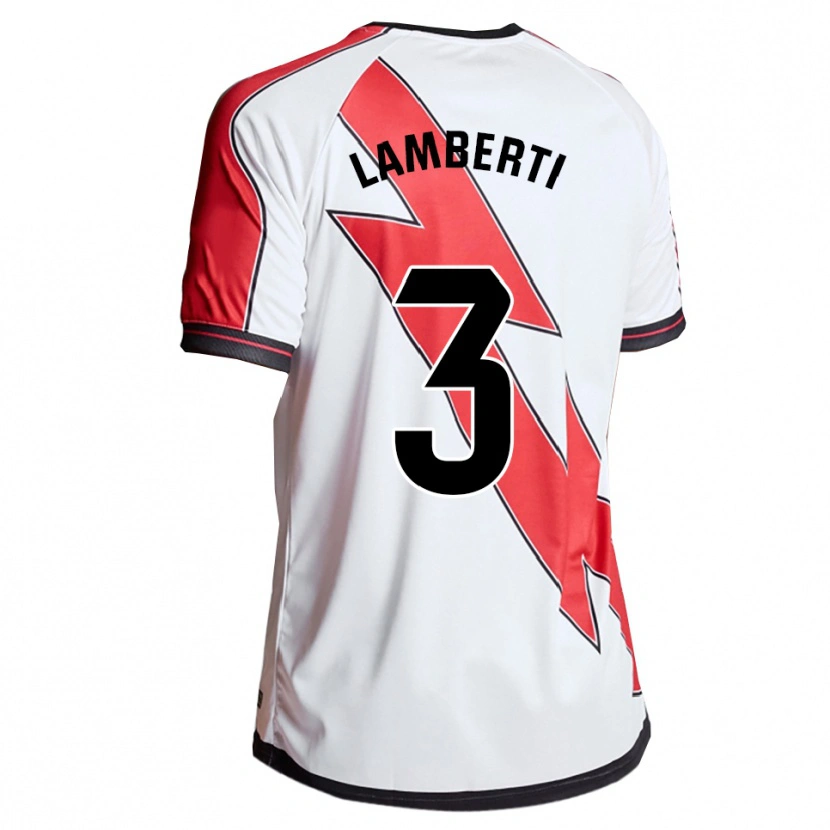 Danxen Hombre Camiseta Luca Lamberti #3 Blanco Rojo 1ª Equipación 2025/26 La Camisa México