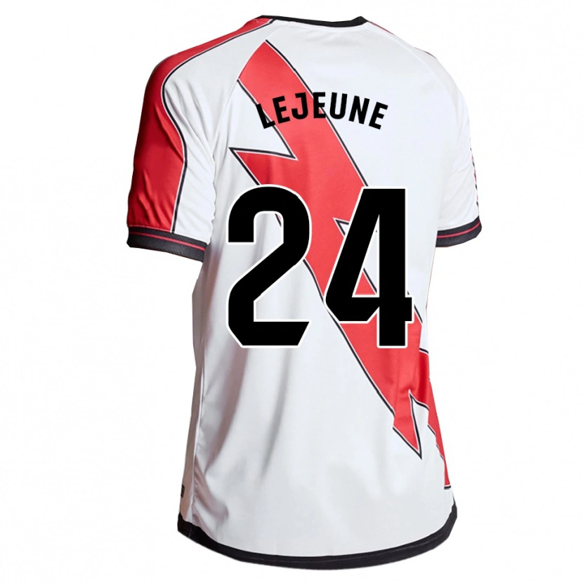 Danxen Hombre Camiseta Florian Lejeune #24 Blanco Rojo 1ª Equipación 2025/26 La Camisa México