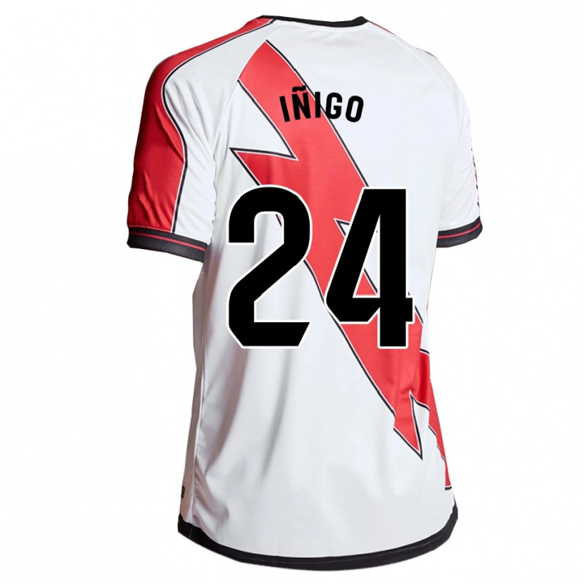 Danxen Hombre Camiseta Iván Iñigo #24 Blanco Rojo 1ª Equipación 2025/26 La Camisa México