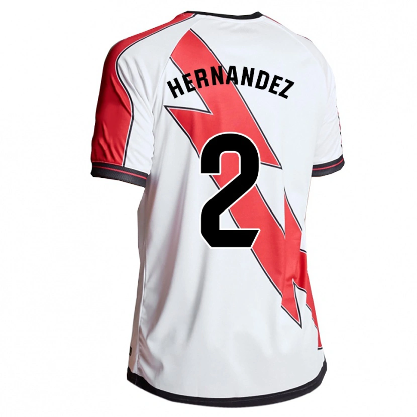Danxen Hombre Camiseta Marco Hernández #2 Blanco Rojo 1ª Equipación 2025/26 La Camisa México