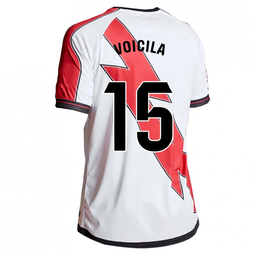 Danxen Hombre Camiseta Daniel Voicilă #15 Blanco Rojo 1ª Equipación 2025/26 La Camisa México