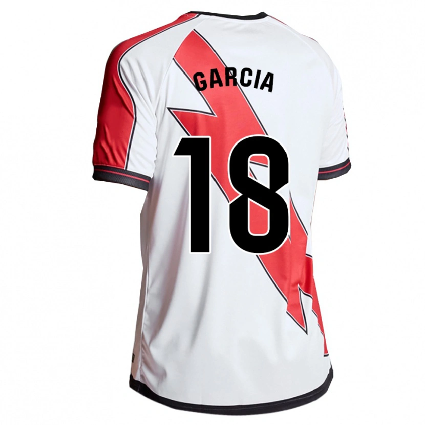 Danxen Hombre Camiseta Álvaro García #18 Blanco Rojo 1ª Equipación 2025/26 La Camisa México