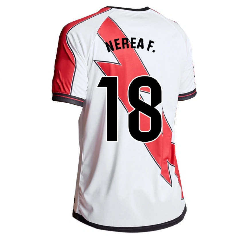 Danxen Hombre Camiseta Nerea Fernández Santos #18 Blanco Rojo 1ª Equipación 2025/26 La Camisa México