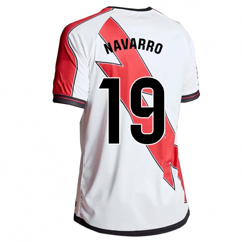 Danxen Hombre Camiseta Manu Navarro #19 Blanco Rojo 1ª Equipación 2025/26 La Camisa México