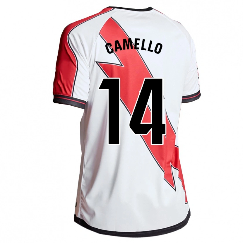 Danxen Hombre Camiseta Sergio Camello #14 Blanco Rojo 1ª Equipación 2025/26 La Camisa México