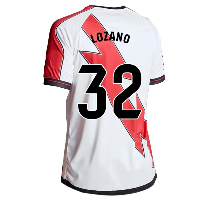 Danxen Hombre Camiseta Sergio Lozano #32 Blanco Rojo 1ª Equipación 2025/26 La Camisa México