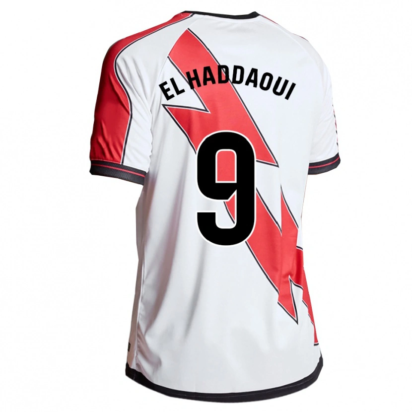 Danxen Hombre Camiseta Hamza El Haddaoui #9 Blanco Rojo 1ª Equipación 2025/26 La Camisa México