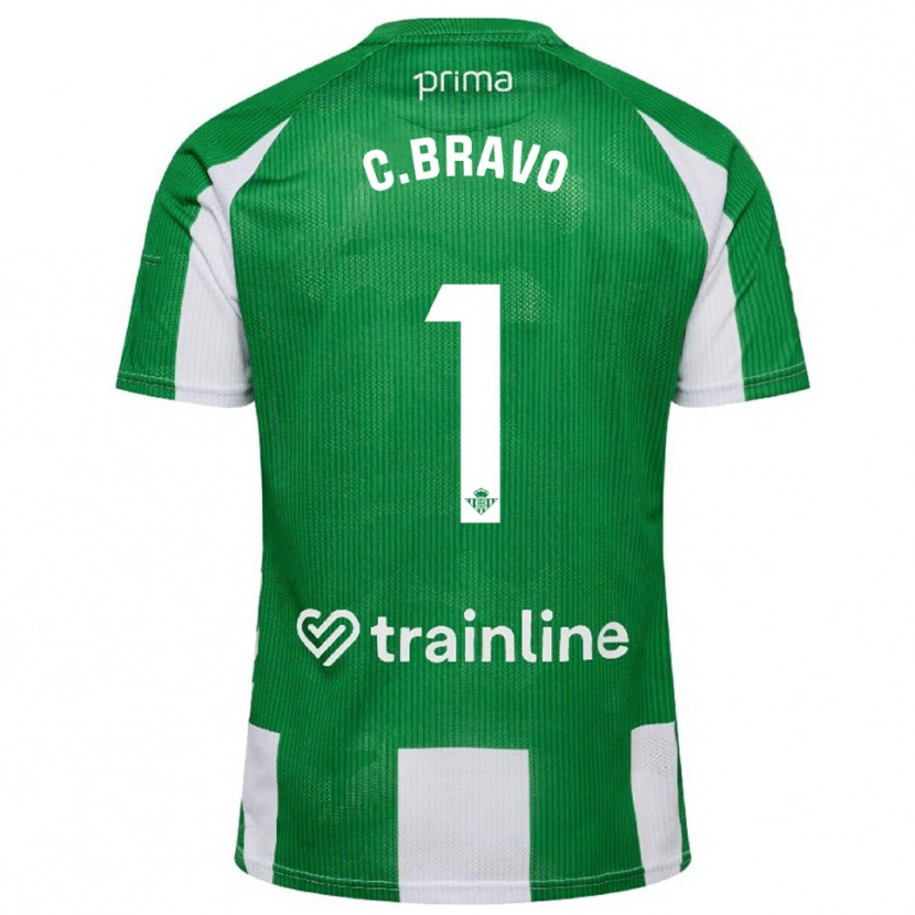 Danxen Hombre Camiseta Claudio Bravo #1 Verde Blanco 1ª Equipación 2025/26 La Camisa México
