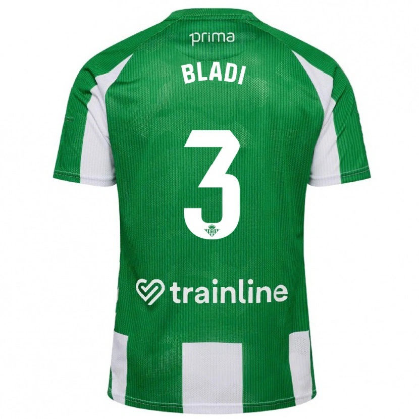 Danxen Hombre Camiseta Darling Bladi #3 Verde Blanco 1ª Equipación 2025/26 La Camisa México