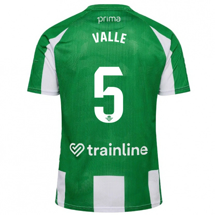 Danxen Hombre Camiseta María Valle López #5 Verde Blanco 1ª Equipación 2025/26 La Camisa México