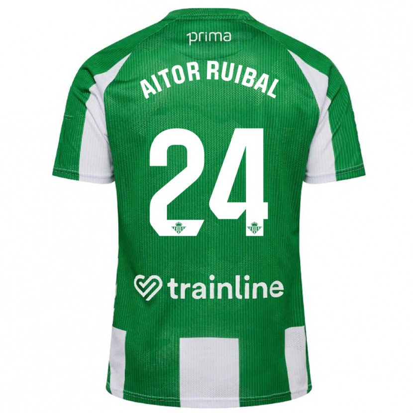 Danxen Hombre Camiseta Aitor Ruibal #24 Verde Blanco 1ª Equipación 2025/26 La Camisa México
