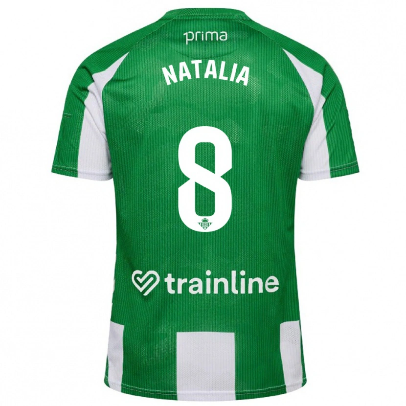 Danxen Hombre Camiseta Natalia Montilla Martinez #8 Verde Blanco 1ª Equipación 2025/26 La Camisa México