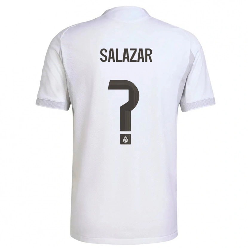 Danxen Hombre Camiseta Isra Salazar #0 Blanco Amarillo 1ª Equipación 2025/26 La Camisa México