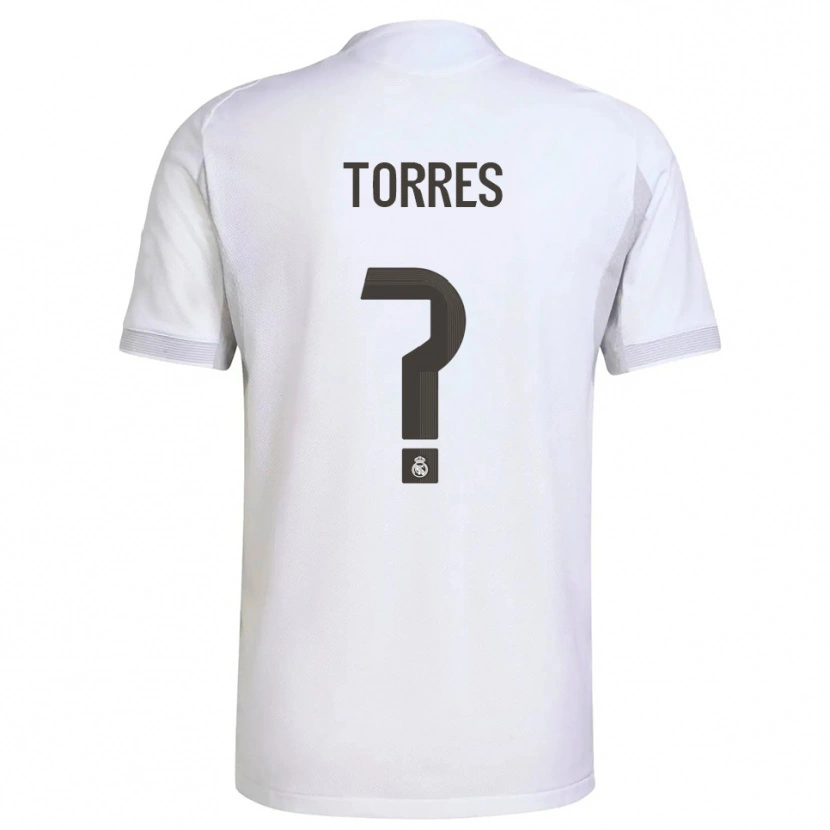 Danxen Hombre Camiseta Roi Torres #0 Blanco Amarillo 1ª Equipación 2025/26 La Camisa México