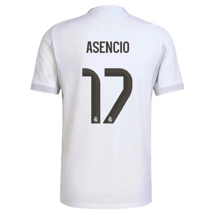 Danxen Hombre Camiseta Raúl Asencio #17 Blanco Amarillo 1ª Equipación 2025/26 La Camisa México