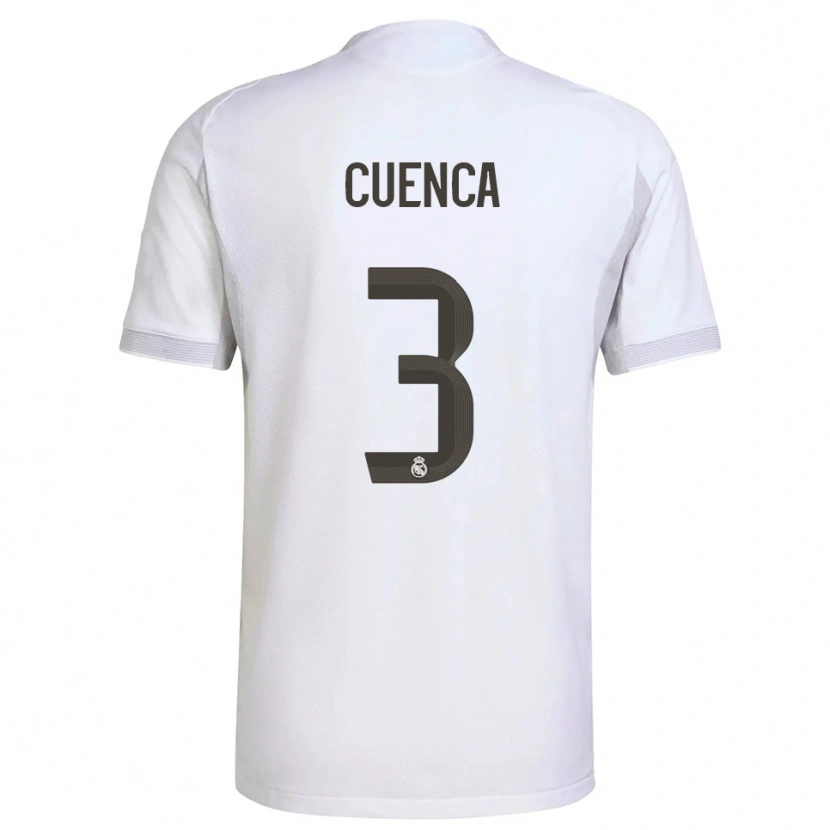 Danxen Hombre Camiseta David Cuenca #3 Blanco Amarillo 1ª Equipación 2025/26 La Camisa México