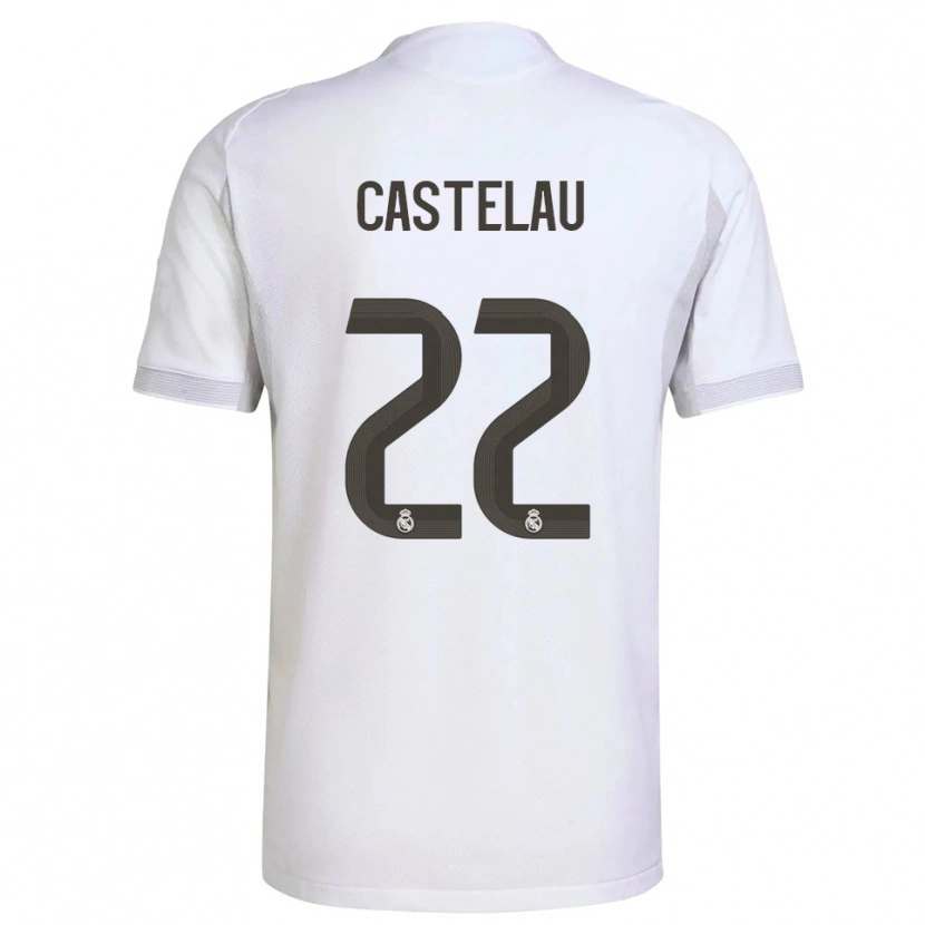 Danxen Hombre Camiseta Alber Castelau #22 Blanco Amarillo 1ª Equipación 2025/26 La Camisa México