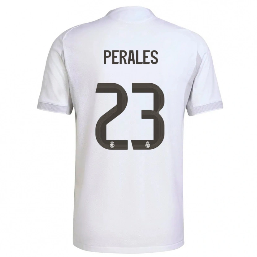 Danxen Hombre Camiseta Miguel Perales #23 Blanco Amarillo 1ª Equipación 2025/26 La Camisa México