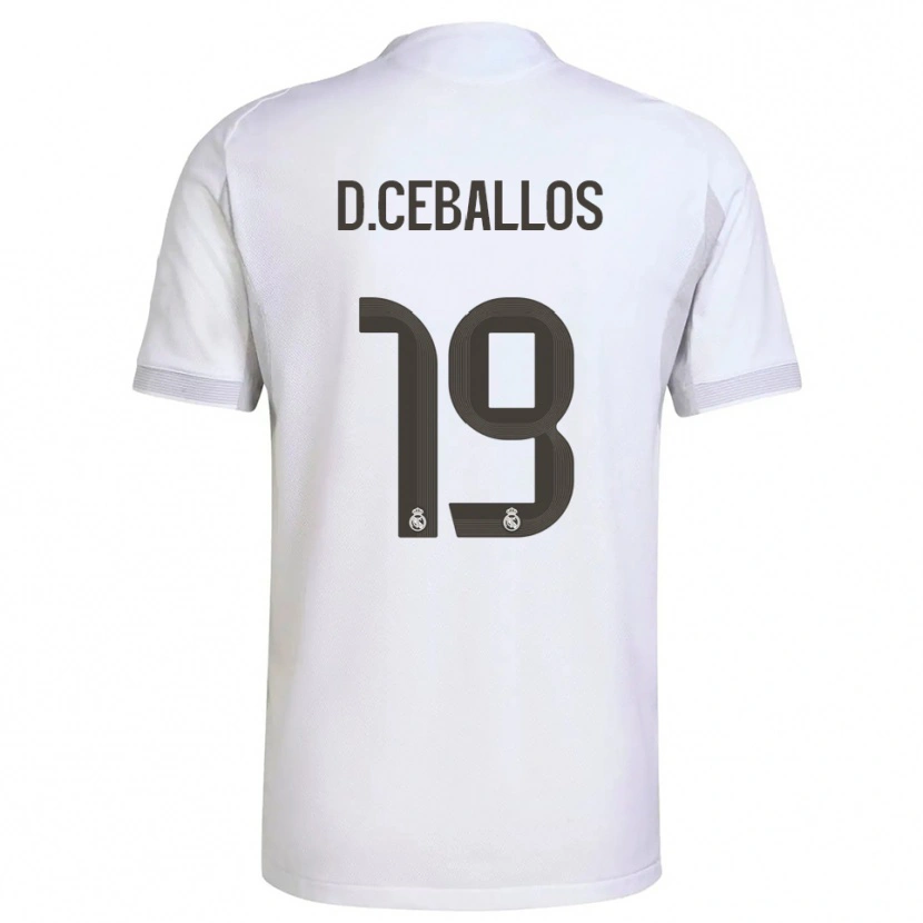 Danxen Hombre Camiseta Dani Ceballos #19 Blanco Amarillo 1ª Equipación 2025/26 La Camisa México