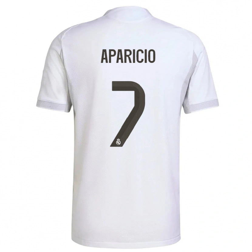 Danxen Hombre Camiseta Esteban Aparicio #7 Blanco Amarillo 1ª Equipación 2025/26 La Camisa México