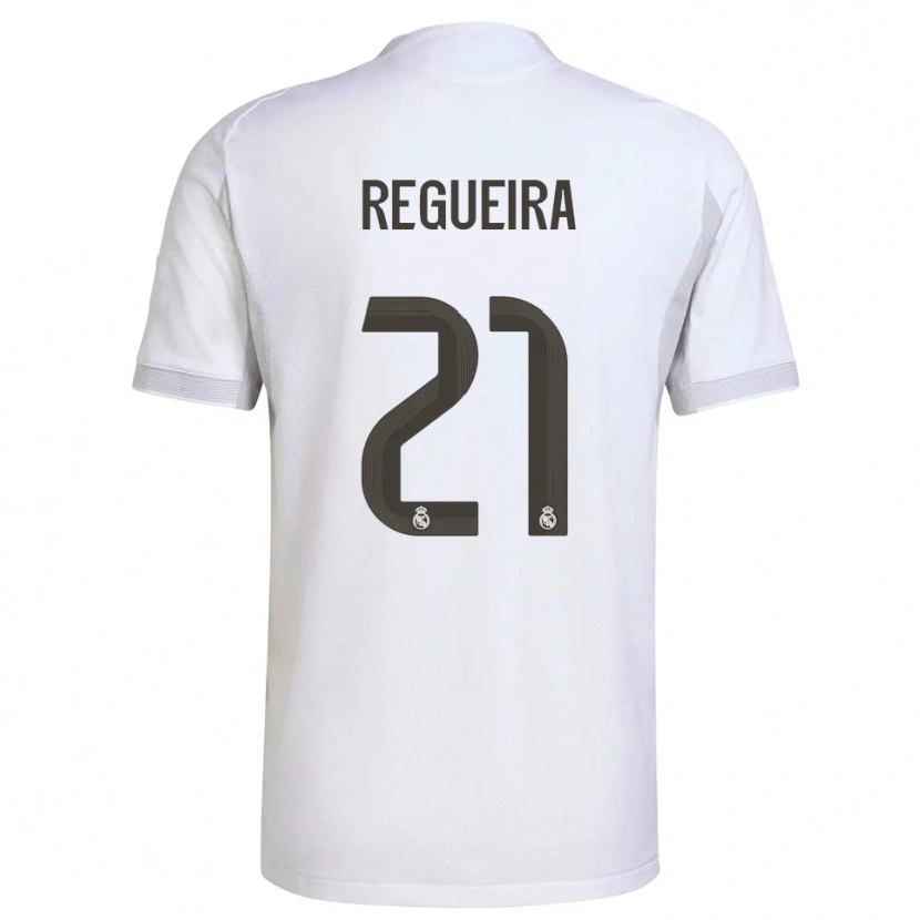 Danxen Hombre Camiseta Izan Regueira #21 Blanco Amarillo 1ª Equipación 2025/26 La Camisa México