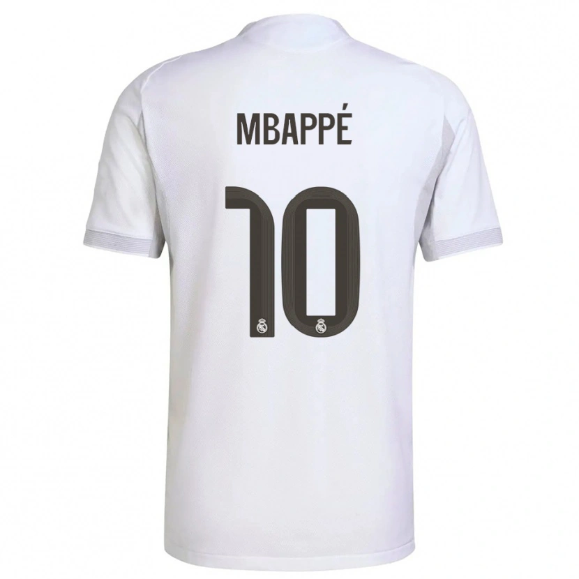 Danxen Hombre Camiseta Kylian Mbappé #10 Blanco Amarillo 1ª Equipación 2025/26 La Camisa México