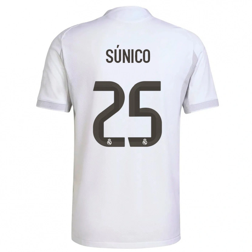 Danxen Hombre Camiseta Guille Súnico #25 Blanco Amarillo 1ª Equipación 2025/26 La Camisa México
