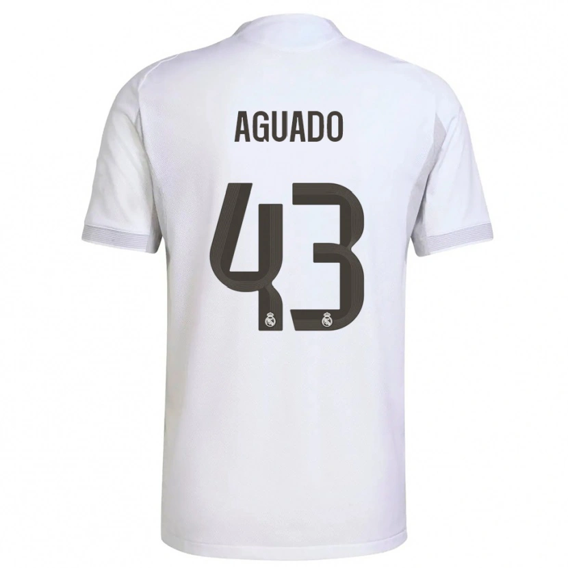 Danxen Hombre Camiseta Diego Aguado #43 Blanco Amarillo 1ª Equipación 2025/26 La Camisa México