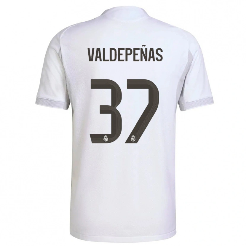 Danxen Hombre Camiseta Víctor Valdepeñas #37 Blanco Amarillo 1ª Equipación 2025/26 La Camisa México