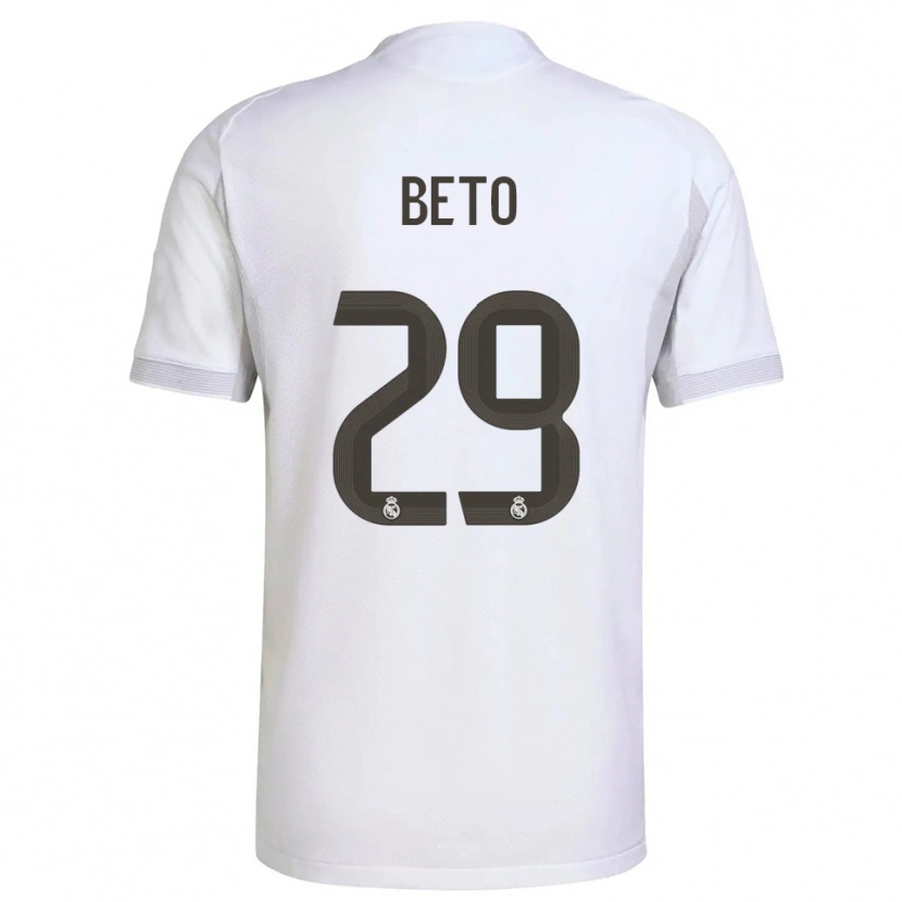 Danxen Hombre Camiseta Beto Martínez #29 Blanco Amarillo 1ª Equipación 2025/26 La Camisa México