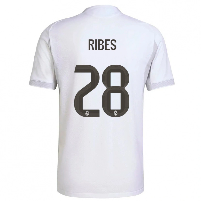 Danxen Hombre Camiseta Kike Ribes #28 Blanco Amarillo 1ª Equipación 2025/26 La Camisa México