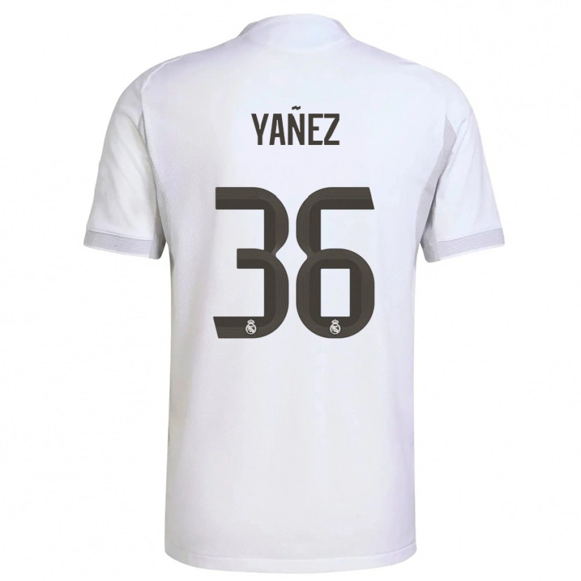 Danxen Hombre Camiseta Daniel Yáñez #36 Blanco Amarillo 1ª Equipación 2025/26 La Camisa México